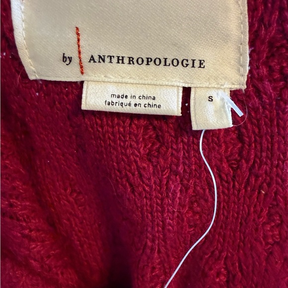 NWT Anthropologie Metallic Cable Knit Midi Skirt Plum Size Small - Picture 4 of 5